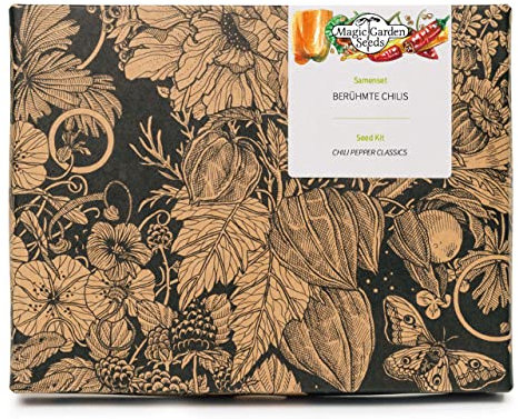 Piments forts classiques - kit cadeau de graines avec semences de 6 variétés épicées