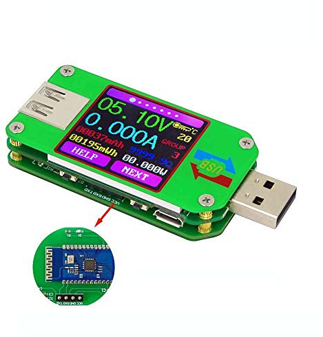 DollaTek UM24C USB 2.0 strömmätare testare USB multimeter färg LCD display spänning ström mätare voltmeter amperetro batteriladdningsmätning kabelmotstånd med Bluetooth