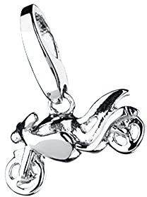 Giorgio Martello Milano Charm Motorrad, Silber 925 Silber, Onesize 925 Sterling Silber