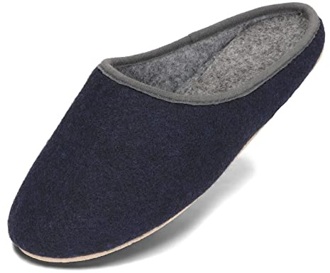 BeComfy Zapatillas de Fieltro Unisex Suela de Fieltro Mujer Hombre 36-46 EU