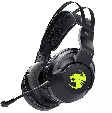 Roccat Elo 7.1 Air - Casque de jeu pour PC RGB avec son surround sans fil, noir