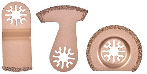 Lama per in metallo duro con utensile multifunzione a segmenti oscillanti 3 pezzi per lucidare cemento, graniglia, levigare e rimuovere malta e piastrelle di ceramica