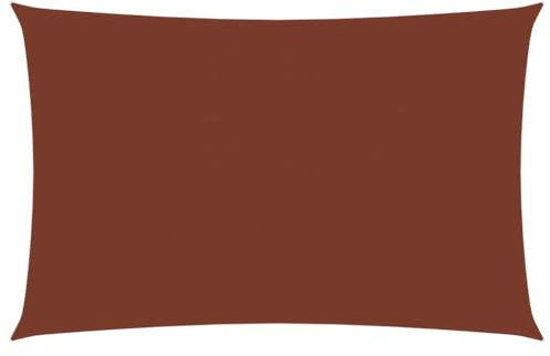 vidaXL Sonnensegel Wasserfest Sonnenschutz Windschutz Sonnendach UV Schutz Garten Terrasse Balkon Oxford-Gewebe Rechteckig 3x6m Terrakottarot