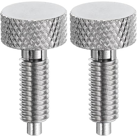 QUARKZMAN 2 Piezas Perno Resorte Con Mango Estriado M6x1 Diámetro Pasador 3mm Pasadores Liberación Rápida Retráctiles Acero Inoxidable Tipo Bloqueo Índice Para Equipos Industriales