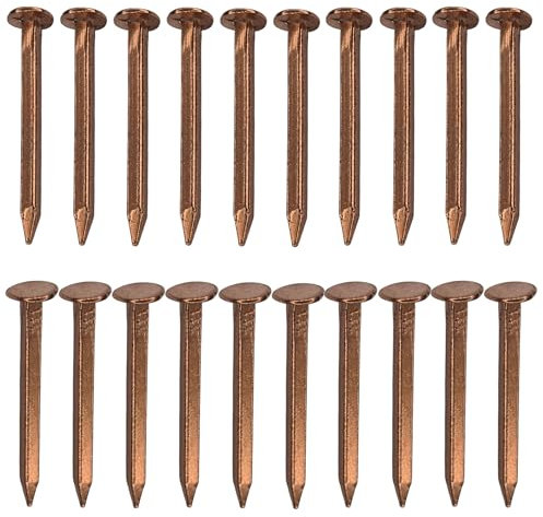 cyclingcolors 20x clou carré pointe en cuivre tête fraisée assemblage bois nautique bricolage artisanat décoration fixation meuble, 2x25mm