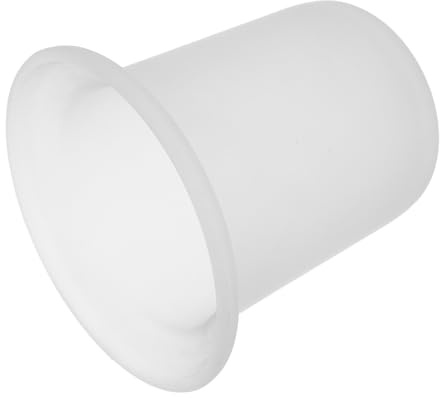 GANAZONO Mattierter Glas Toilettenbürstenhalter Wc Becher rutschfest Bad Zubehör Platzsparend Robust