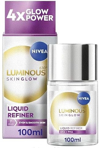 NIVEA Luminous630 Skin Glow Liquid Face Scenes Instant Shine, 100 ml