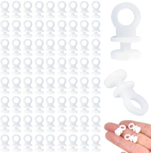 Vunanvu 100 PCS Ganchos de Cortina para Riel 9mm, Deslizadores para Rieles de Cortinas, Polea para Riel de Cortina, Gancho de Plástico para Colgar Cortinas, Ganchos Deslizantes para Rieles deCortinas