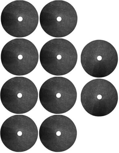 Ciieeo Set 10 Pezzi Tessuto di Controllo per Giardino Traspirante, Telo Diserbo per Frutteto Foro 4 Cm, Membrana Copertura Terreno Resistente per Aiuole e Serra, Diametro 32 Cm