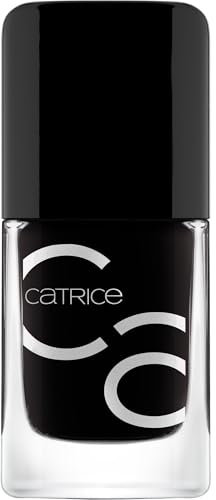 Catrice ICONAILS Gel Lacquer, Gellack, Nagellack, Nr. 20 Black To The Routes, schwarz, langanhaltend, glänzend, ohne Aceton, vegan, Mikroplastik Partikel frei (10,5ml)