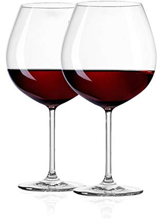 Verre à vin Bourgogne Rouge ou Blanc sans Plomb Paquet de 2 Pinot Noir FENGMING (Couleur : Clair, Taille : Burgundy-783ml)