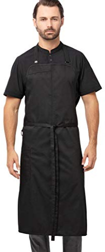 Chef Works Unisex Brio Chef Apron, Black, One Size