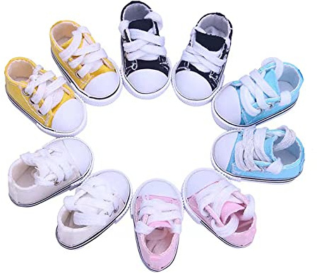 YIJING Doll Accessories,Five Pair 18 Inch America Doll's Shoes,Suitable for 18 inch Doll,Best Gift for Girl