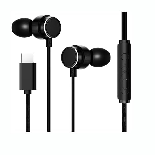 HAPPYAUDIO Kopfhörer mit Kabel,USB C Kopfhörer In Ear HiFi Stereo Ohrhörer mit Mikrofon - Kompatibel mit den Meisten mit Typ C Ausgestatteten Geräten auf dem Markt