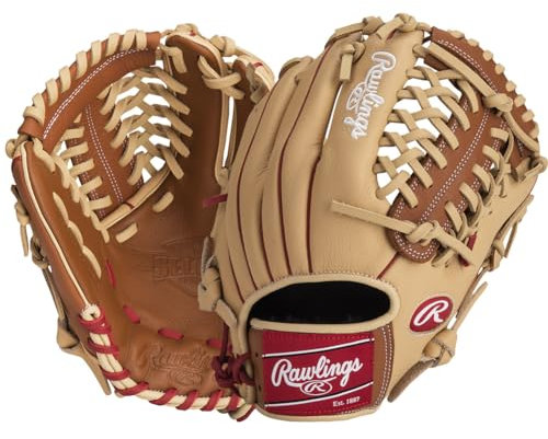 Rawlings Sporting Goods Rawlings Select, exklusive Edition 205 Baseball-Handschuh (Ss205-4Gbc-6/0), Mod Trap, Beige/Braun, 11,75, rechte Hand