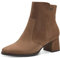 Tamaris COMFORT Damen Stiefeletten mit Absatz aus Leder Blockabsatz, Braun (Hellbraun Wildleder), 37 EU