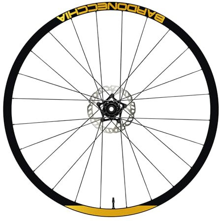 DualColorStampe Aufkleber Felgen 26 Zoll - 27,5 Zoll - 28-29 Zoll Zoll Fahrrad MTB Bike Sticker Felgen MTB Bardonecchia B0150 (Gold 91)