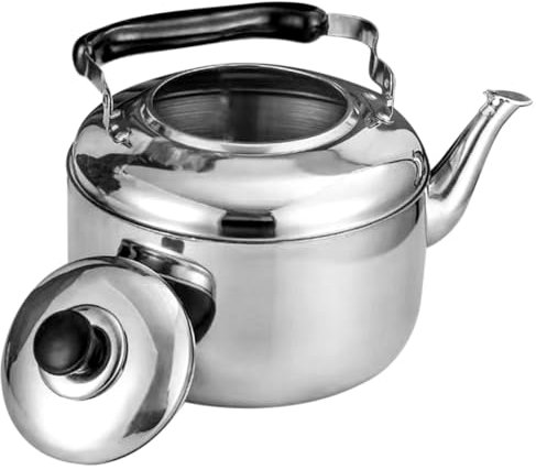 VOSAREA Bollitore Per Tè Con Fischio in Acciaio Inossidabile Resistente Al Calore Manico Ergonomico Compatibile Induzione Adatto Per Casa e Campeggio