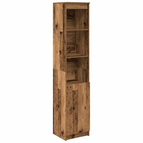 vidaXL Highboard Altholz-Optik 37,5x35x180 cm Holzwerkstoff