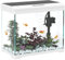 PawHut 27L Fish Tank, Glass Aquarium with Filter System, LED Light, Water Pump, Fish Tank Starter Kits for Betta, Goldfish, Shrimps, White