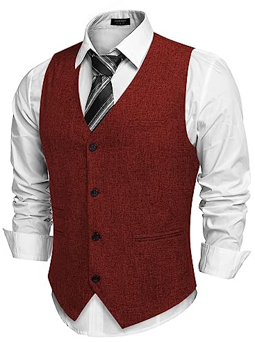 COOFANDY Chaleco de negocios informal para hombre, ligero, ajustado, para hombre