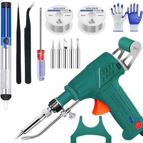 Internally Heated Industrial Laser Welding Tools, 2025 New Industrial Laser Welding Machine, Automatic Tin Feeding, Internally Heated Manual Soldering Gun for Industrial & DIY (Internal Heat-Green)