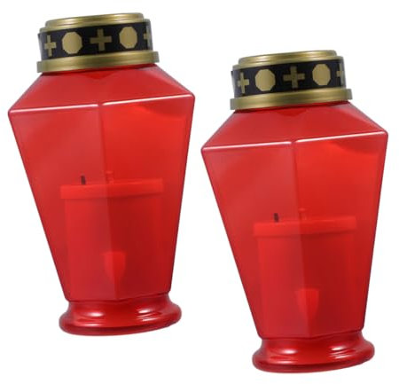 Ciieeo 2pezzi Candele Led Fiamma Per e Cimitero Candele Elettriche Riutilizzabili Per Decorazioni Religiose e Cerimonie Commemorative Da Giardino