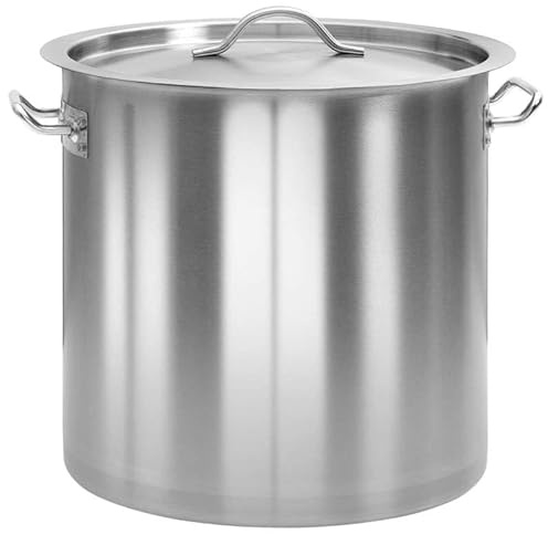 Edelstahl Kochtopf 35 L 36x36 cm für Backofen & Herd - Ideal für große Familien & Gastronomie - Langlebig & Spülmaschinenfest