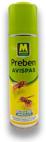 Preben Insecticida Avispas Aerosol 250 ml de Efecto Inmediato MUY EFICAZ | Elimina Avispas, Moscas y Moscardones | Uso en Casas, Porches etc | Fórmula muy Eficaz | Praletrina | Nexum Market