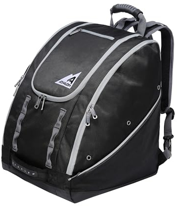 Athalon Everything Ski Boot Bag – Gear Pack with Ventilated Boot Compartments, Waterproof Bottom, Hideaway Helmet Sling, 58.5 Liter Capacity