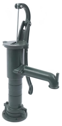 Bomba manual de pozo - bomba manual de hierro fundido para succión de agua de pozo profundo - ideal para jardines domésticos y extracción de agua subterránea