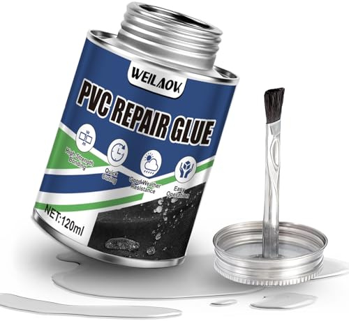 WEILAOK 120ML Colla per Teloni di Tessuto, Colla Per PVC, PVC Morbido, Impermeabile e Pronto All'uso, Adatto per Teloni, Tende, Teloni per Camion, Materassi Ad Aria e Riparazioni Esterne