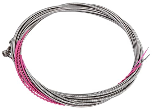 CHICIRIS Cuerdas para bajo Eléctrico, Núcleo de Acero Inoxidable de 4 Cuerdas con Bobinado de Terciopelo Rojo para una Resonancia Mejorada, Aleación de Cobre y Níquel de Alta Tensión