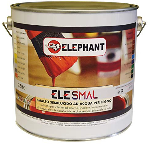 Smalto vernice all'acqua ELE SMAL 2,5lt - Legno (Testa di moro)