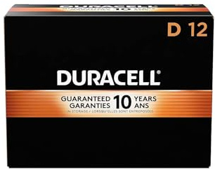 DURACELL Coppertop D Alkaline Batteries, 12/Pack (MN1300)