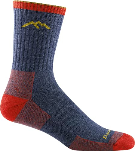 Darn Tough Vermont - Style #1466 - Men's Merino Wool Hiker Micro Crew Cushion Socks - Blue/Denim, Medium