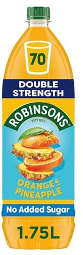 Robinsons Double Strength Orange & Pineapple Fruit Squash No Added Sugar 1750Ml