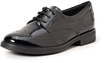 Geox Jr Agata, Scarpe Derby Bambine e ragazze, Nero (00066), 35 EU