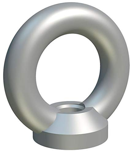 M14 Controdado a Occhiello, Hardware di fissaggio, Dado di sollevamento femminile a forma di anello, Dadi a occhiello in acciaio zincato per bullone/vite da 14 mm DIN 582 (2 pezzi)