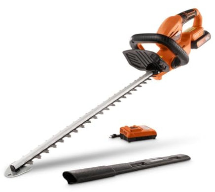 Powerplus Dual Power Akku-Heckenschere POWDPG75320-20 V Akku-Gartenschere, inkl. Akku und Ladegerät, 580 mm Klinge und 18 mm Abstand, Gartengeräte für Hecken, Sträucher und Pflanzen im Garten
