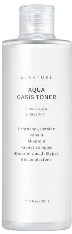 S.NATURE Aqua Oasis Toner | PHA, Soothing and Calming Skin,Hydrating, Refreshing Toner for All Skin Types, Korean Skin Care, Vegan | 300ml, 10.14 Fl Oz