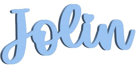 Schriftzüge mit Namen oder Sprüchen - Naturholz Dekoaccessoire Türdekoration (10 cm, Birke Multiplex-blau)