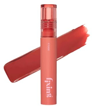 ETUDE Fixing Tint 02 Vintage Red Long Lasting High Pigmented Liquid Lipstick Waterproof Lightweight Matte Finish 0.14 Fl Oz (Pack Of 1) Vintage Red