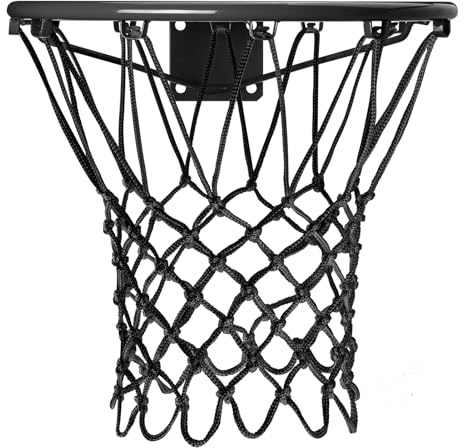 Basketball Net Replacement Outdoor Heavy Duty, Professional On-Court Quality [7.16oz], Unique Basketball Nets Heavy Duty Outdoor Fits for Standard Hoop, All Weather Anti Whip -12 Loops, Black