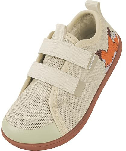 IceUnicorn Enfant Barefoot Chaussures de Garçons Filles Minimalistes de Trail Basket Légères Antidérapantes Respirantes Zero Drop(Beige, 27 EU Large)
