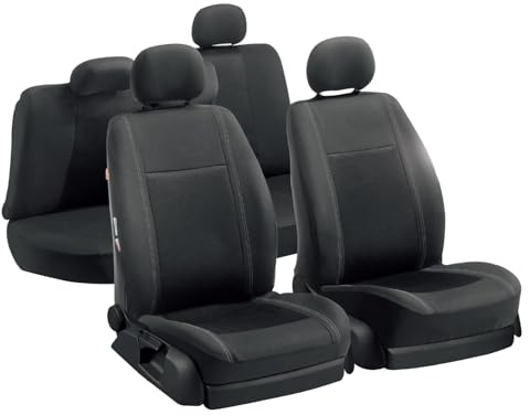 Enerfero Funda de Asiento de Coche Universal 9 Negro | Cubre Universal | Protector de Asiento Delantero para Delantero y Trasero Impermeable