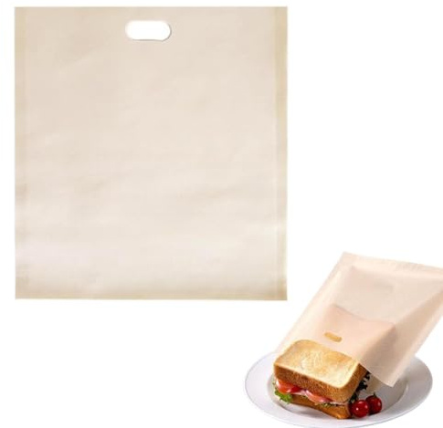 Sacchetti per sandwich per tostapane | Sacchetti per tostapane per formaggi grigliati antiaderenti resistenti al calore, per alimenti per formaggio grigliato, pane, hot dog, sandwich, tostapa