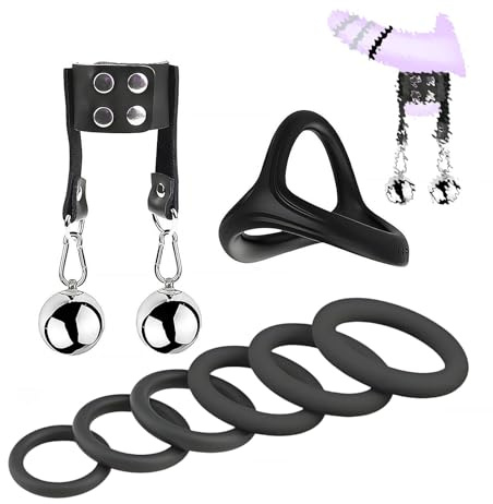Tillbehör för hängande boll i rostfritt stål för män Vägd Stretching-hjälpenhet med 7 lätta tillbehör-sehlH005 (A-Svart, 35mm)