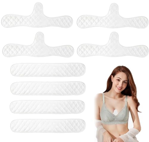 8 Pcs Cotton Under Bra Sweat Liners, Reusable Bra Liners for Sweat