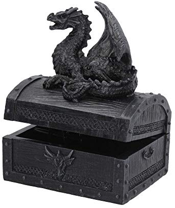 Sacred Keeper Dragon Treasure Chest Trinket Box 16cm